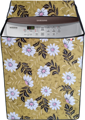 AAVYA UNIQUE FASHION Top Loading Washing Machine  Cover(Width: 63.7 cm, Black,Gold)