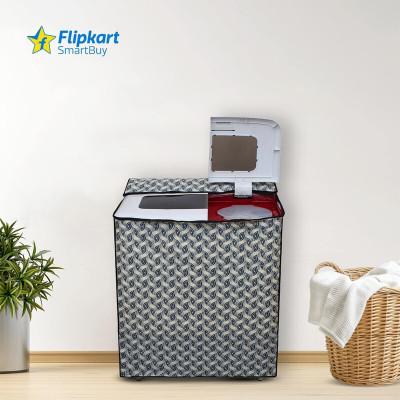 Flipkart SmartBuy Semi-Automatic Washing Machine  Cover(Width: 89 cm, Silver, Beige)