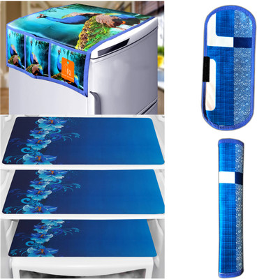 RELOOK INDUSTRIES Refrigerator  Cover(Width: 99 cm, Blue)