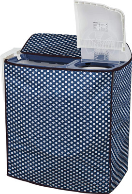 Star Weaves Semi-Automatic Washing Machine  Cover(Width: 84 cm, Blue, White)
