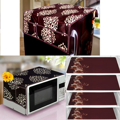Kanushi Industries Microwave Oven  Cover(Width: 86 cm, Brown)