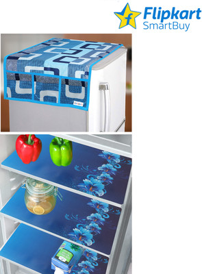 Flipkart SmartBuy Fridge Mat(Width: 56 cm, Blue, White)