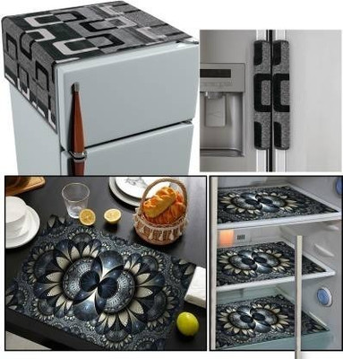 XMBUG Refrigerator  Cover(Width: 95 cm, Black)