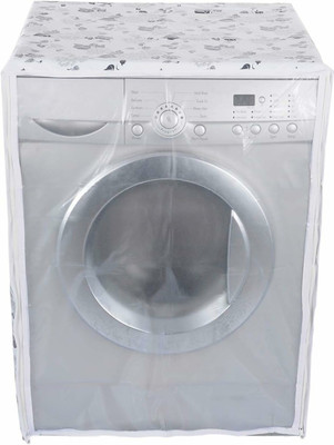 Shivkari Front Loading Washing Machine  Cover(Width: 63 cm, White & Grey)