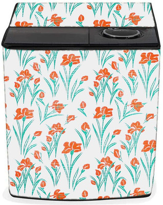 SAVEIT Semi-Automatic Washing Machine  Cover(Width: 99 cm, Green, Orange)