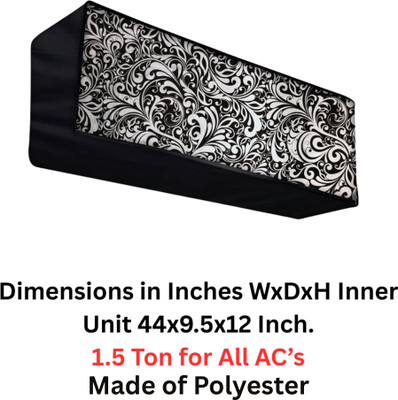 SBJCollections Air Conditioner  Cover(Width: 111 cm, Black::Beige)