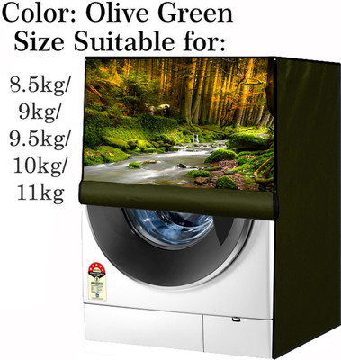 Declooms Front Loading Washing Machine  Cover(Width: 63.5 cm, Green)