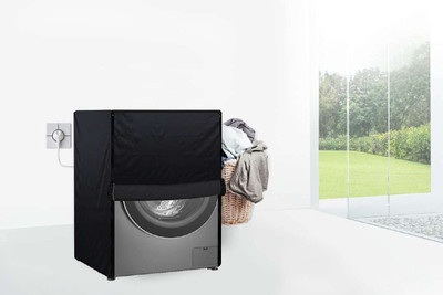 BT Trade Front Loading Washing Machine  Cover(Width: 63 cm, Black)