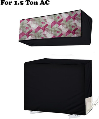 Star Weaves Air Conditioner  Cover(Width: 106 cm, Pink & Grey)