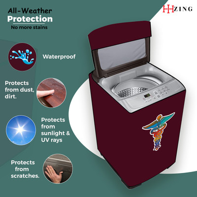 Hizing Top Loading Washing Machine  Cover(Width: 42 cm, Maroon, Blue)