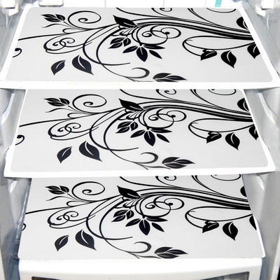 LooMantha Fridge Mat(Width: 30 cm, White, Black)