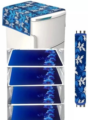 HITU TRADING Refrigerator  Cover(Width: 54 cm, BLUE)