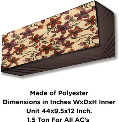 AG Creations Air Conditioner  Cover(Width: 111 cm, Brown::Beige)