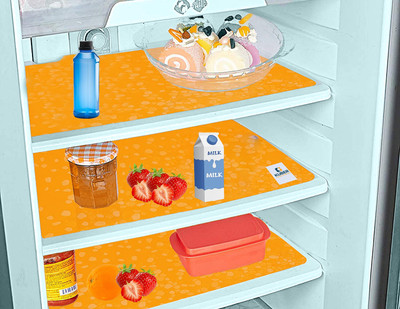 KUBER INDUSTRIES Fridge Mat(Width: 48 cm, Yellow)