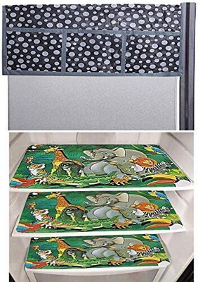 KUBER INDUSTRIES Refrigerator  Cover(Width: 98 cm, Grey)