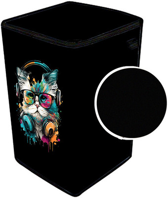 JM Homefurnishings Top Loading Washing Machine  Cover(Width: 67 cm, Black)