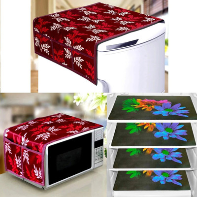 Comfort House Refrigerator  Cover(Width: 99 cm, Maroon)