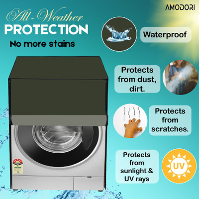 Amodori Front Loading Washing Machine  Cover(Width: 61 cm, Green)