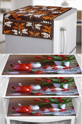 REVEXO Refrigerator  Cover(Width: 20 cm, Multicolor)