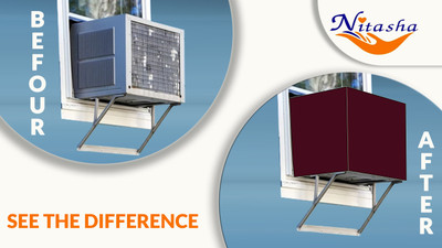 Nitasha Air Conditioner  Cover(Width: 69 cm, Maroon)