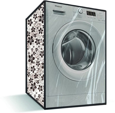 JM Homefurnishings Front Loading Washing Machine  Cover(Width: 61 cm, Black, Grey)