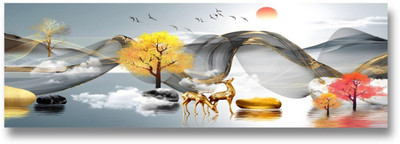 CASA FURNISHING Air Conditioner  Cover(Width: 97 cm, SILVER, YELLOW, MULTICOLOR)