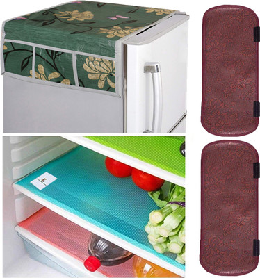 KUBER INDUSTRIES Refrigerator  Cover(Width: 56 cm, Green)