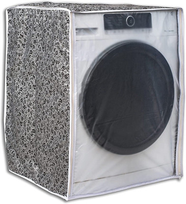 Deluxlane Front Loading Washing Machine  Cover(Width: 63 cm, Black & Grey)