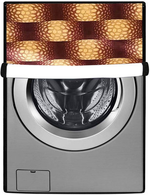 SAVEIT Front Loading Washing Machine  Cover(Width: 61 cm, Brown, Yellow)