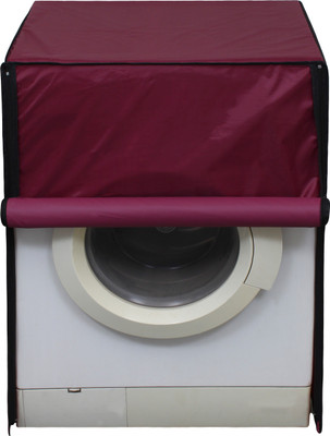 Glassiano Front Loading Washing Machine  Cover(Width: 60.96 cm, Maroon)