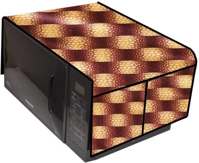 SAVEIT Microwave Oven  Cover(Width: 41 cm, Brown, Yellow)