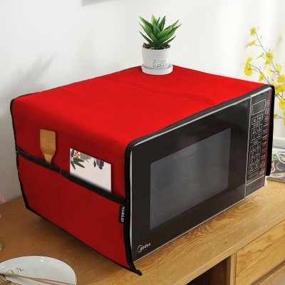 Nabaat Microwave Oven  Cover(Width: 100 cm, Red)