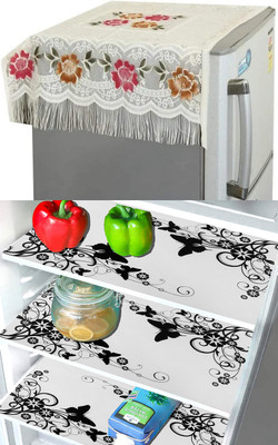 Crosmo Refrigerator  Cover(Width: 53 cm, Multicolor)