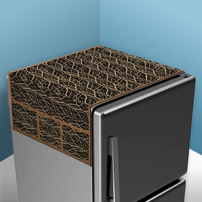 KUBER INDUSTRIES Fridge Mat(Width: 98 cm, Brown)