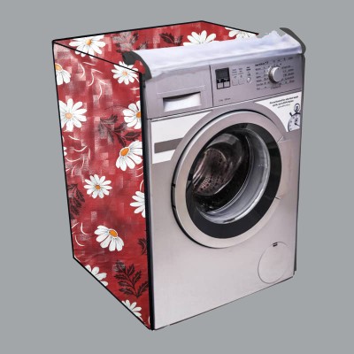 Nitasha Front Loading Washing Machine  Cover(Width: 64 cm, Red, White, Silver)