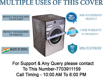 Nitasha Front Loading Washing Machine  Cover(Width: 64 cm, Black, Grey)