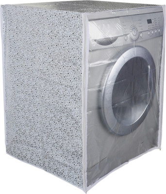 Classic Front Loading Washing Machine  Cover(Width: 62 cm, White & Grey)