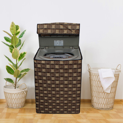 Glassiano Top Loading Washing Machine  Cover(Width: 58.42 cm, Gold, Brown)