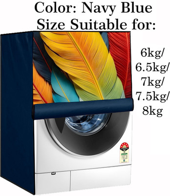 Declooms Front Loading Washing Machine  Cover(Width: 61 cm, Navy Blue)