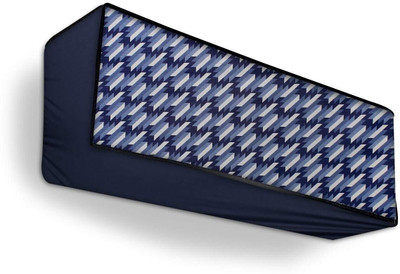 MW PRINTS Air Conditioner  Cover(Width: 114.3 cm, Blue Houndstooth)