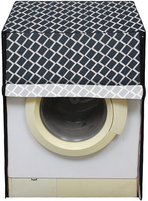 LITHARA Front Loading Washing Machine  Cover(Width: 60.96 cm, Black, White)