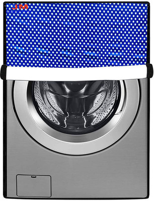 JM Homefurnishings Front Loading Washing Machine  Cover(Width: 60 cm, Blue, White)