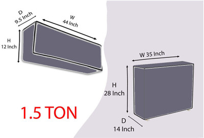 Aamaya Store Air Conditioner  Cover(Width: 111 cm, blue)
