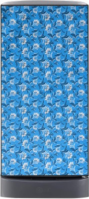 AAVYA UNIQUE FASHION Refrigerator  Cover(Width: 53.4 cm, Blue,White)