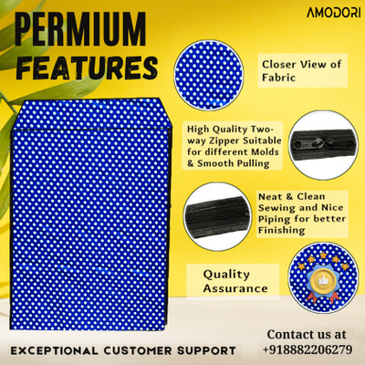 Amodori Front Loading Washing Machine  Cover(Width: 75 cm, Blue)