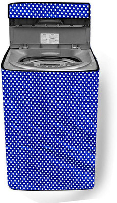 JM Homefurnishings Top Loading Washing Machine  Cover(Width: 64 cm, Blue, White)