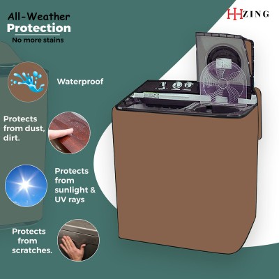 Hizing Semi-Automatic Washing Machine  Cover(Width: 82 cm, Beige)