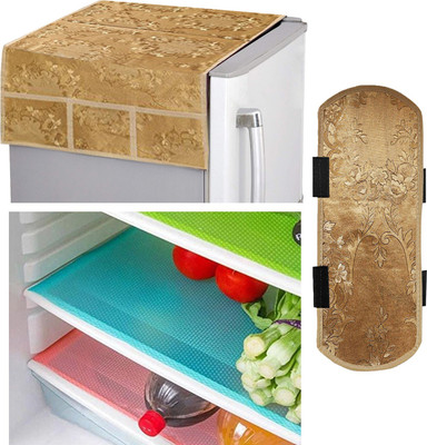 KUBER INDUSTRIES Fridge Mat(Width: 46 cm, Gold)