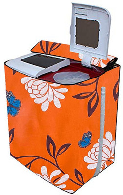 SAVEIT Semi-Automatic Washing Machine  Cover(Width: 61 cm, Orange, Red)