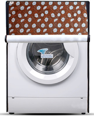 AAVYA UNIQUE FASHION Front Loading Washing Machine  Cover(Width: 62 cm, Coffee, White)